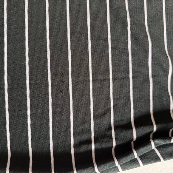 Men's Vanderbilt Striped Polo, Black w/ White Stripes, XXL, Short Sleeve - Picture 2 of 6